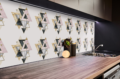 Vinyl wandbekleding Geometrische driehoekige vloerpaneel
