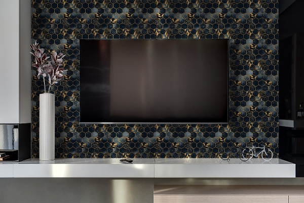 PVC wandpanelen Bladeren en zeshoeken