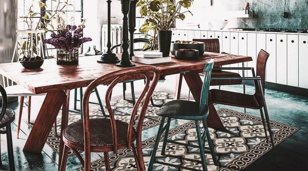 vinylmat voor de eetkamer