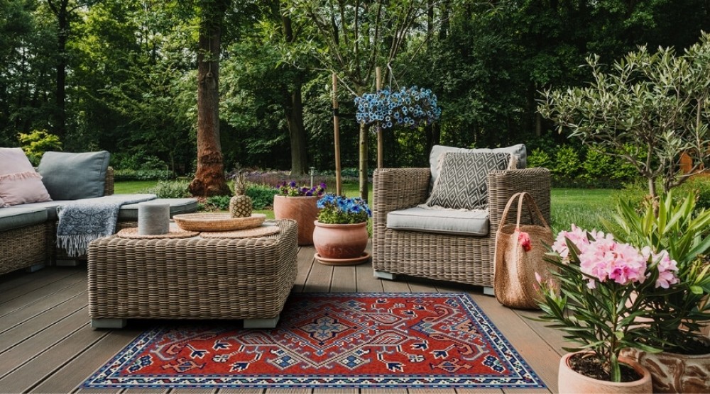 vinyltapijt voor het terras